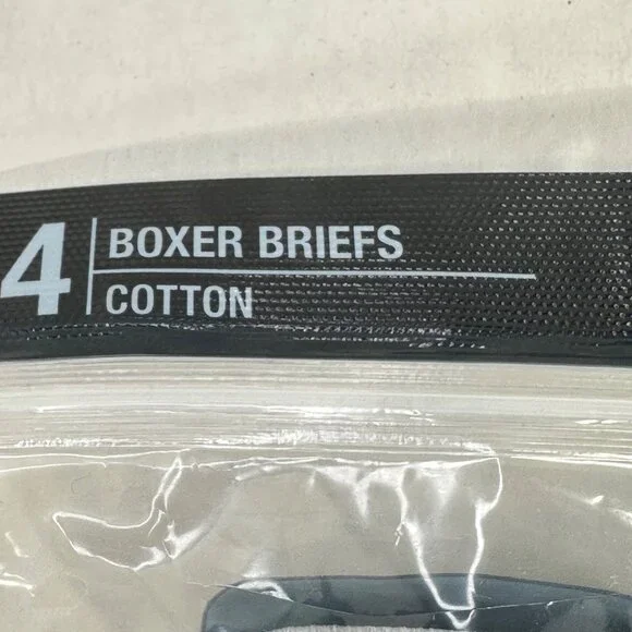 Lot Of 4 Hanes Men's Size Medium Boxer Briefs Tagless 100% Cotton New In Package - Picture 9 of 12